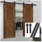 GIFSIN 11FT/335cm Sliding Barn Door Sliding Door Kit Barn Door Hardware for Double Door,J-Shaped Hanger