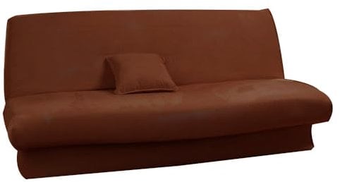 Antonouse Housse de clic clac Extensible 120 à 140cm-180 à 200cm (Noir) (Chocolat)