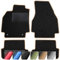 moto-MOLTICO Fußmatten Auto - Velours Autoteppiche passend für Nissan Qashqai I (2007-2012) - 4-teiliges Set - Schwarze Automatten mit Beigen Ziernähten