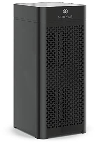 Medify MA-40 Luftreiniger mit H13 True HEPA Filter | 78 m² Abdeckung | Filtert Allergene, Rauch, Staub, Gerüche, Pollen, Tierhaare | Leise | Entfernt 99,9% Partikel bis zu 0,1 Mikron | Schwarz, 1 Stk.