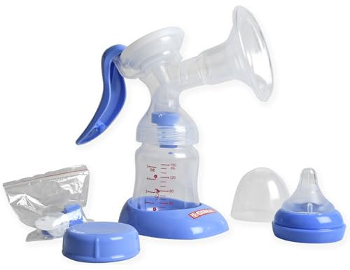 Gima - Tiralatte manuale per uso domestico, compatto e leggero, per aspirare il latte materno in modo efficiente e discreto, 41700
