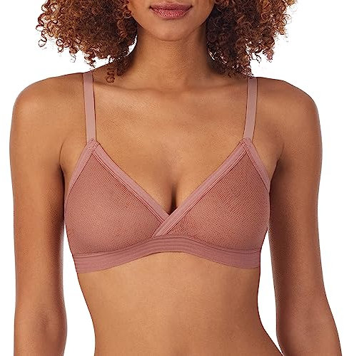 DKNY, Damen-Bralette mit durchsichtigen Streifen, Rosewood, Large
