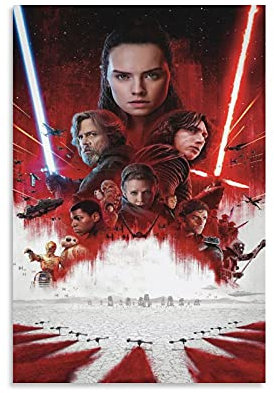GNKIO Movie Posters St-AR Wars The Last Jedi Poster Dekorative Malerei Leinwand Wandkunst Wohnzimmer Poster Schlafzimmer Malerei 08x12inch(20x30cm)