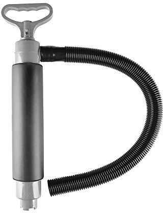 HEYTUR Kayak Bomba de sentina flotante, bomba manual de agua de sentina portátil, para kayak, canoas y accesorios para barcos (gris plateado)