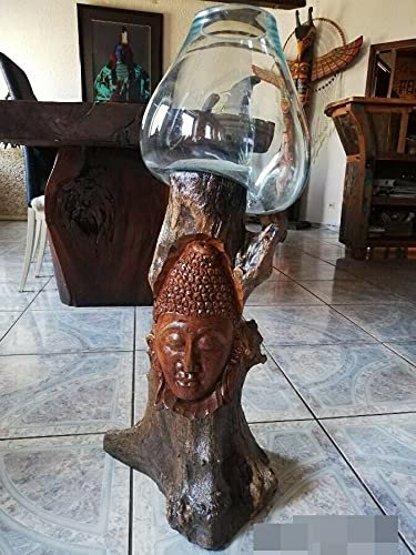 Original Little Big Horn Gigante Design Vase Wurzelholz Glasvase Unikat Glasvase Gigante Root Glass vase