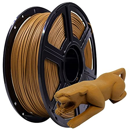 Flashforge 3D Drucker Filament Holz PLA 1.75mm,Glatte Seidenstruktur,Zähigkeit, 3D Druck Filamente 1kg-Dimensionale Genauigkeit+/-0.02mm,Umweltfreundlichkeit, kein Rauch und kein Geruch (Dunkelholz)