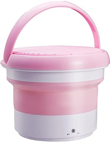 PanHuiWen Folding Portable Mini Washing Machine Ultrasonic Portable Washing Machine With Spin Dryer for Students for Home Travel,pink