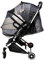 Zanzariera universale per passeggino, con chiusura lampo, in tessuto a rete sottile, per passeggino, carrozzina sportiva, jogging e lettino da viaggio, protezione ideale per zanzare di colore nero