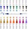 Arrtx Acrylstifte 18 Farben Metallic Pinselmarker, Glitzermarker mit feiner Spitze (Doppelspitzen),glitzer filzstifte für Felsmalerei, Holz, Stoff, Kunststoff, Leinwand, Osterei