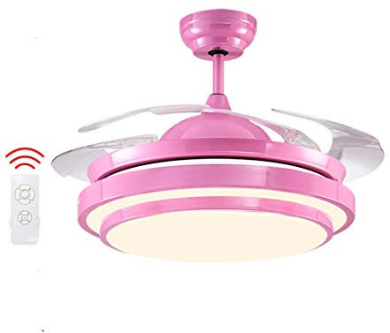 XCC Ventilador de Techo 92cm / 108cm Dormitorio Sala de Estar Dormitorio Ventilador de Techo Rosa Claro (Color : B-108cm)