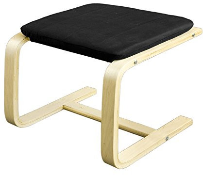 SoBuy FST38-SCH Repose-pieds pour fauteuil de relaxation Repose-pieds pour reposer les pieds Noir