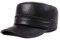 ZMNKH Cappello Militare in Pelle da Uomo,Berretto con Visiera,Berretto da Baseball Classico,Regolabile Cappello da Caccia Vintage