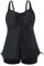 Hanna Nikole Maillot de Bain Taille Haute Taille Haute Femme Maillot de Bain évidé avec Short de Bain Noir 52-54