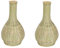 Cabilock 2er Set Bambusvase, Geflochtene Blumenvase, Rustikale Wohnkultur, Handgefertigte Dekovase, Leichtes GrüN, 8.07 X 9.45 X 4.72 Zoll, Ideal FüR Zuhause, BüRo, Festliche Dekorationen