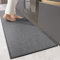COLOR&GEOMETRY Non Slip Washable 43.5 x 200 cm Rubber Backed Long Runner Rug, Easy to Clean Quick Dry Floor Mats for Kitchen, Hallway, Laundry Room (Dark Grey)
