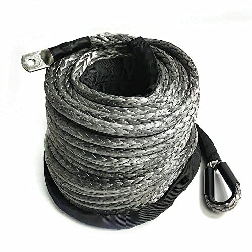 Froulaland Treuil Câble de Gaine Ligne Synthétique 10MMx30M 23809LBS Câble synthétique LBS Câble de treuil Câble forestier Pour treuil à câble 23809 LBS Câble synthétique Polished Anodized