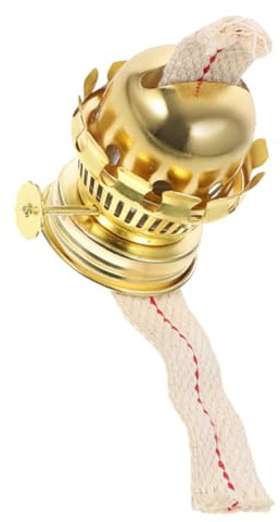 Öllampen 1 Satz aus Aluminiumlegierung Dochtbrenner, Retro, Gold | Öllampeneinsatz Edelstahl, Docht für Öllampe, Vintage Stil, 6x4,5x4,5cm