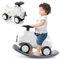 DREAMADE 3 in 1 Schaukelpferd, Rutschauto mit abnehmbarem Balancierbrett, Rutschfahrzeug in Flugzeugform, 40 Grad Balance Board für Kinder 18-72 Monate (Flugzeug)