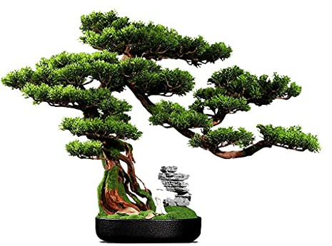 SUNMME Künstlicher Bonsai-Baum, Simulation Willkommenskiefer, Bonsai, Wohnzimmer, Desktop, Grünpflanzen, Topf, Veranda, künstliche Pflanze, Thuja-Ornamente, geeignet als künstlicher Baum