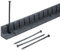 Nicoman Lawnmover Friendly Garden Border 4-ft Rubber Landscape Grass Lawn Mower Edging Section 120cm, Grey, Pack of 4