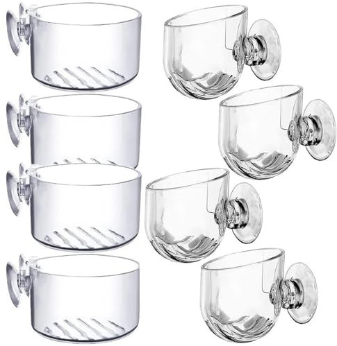 8 Stück Wasserpflanzentopf - Aquarium Cup Topf - Aquarium Pflanzenhalter Mit Saugnapf Aquarium Plant Cup Pflanzen Halter Saugnapf Pflanzgefäß Für Aquarium-Landschaft Dekorationen