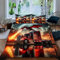 Ruiqieor Bettwäsche 135x200cm,Pterodactyl LKW Motiv Bettbezüge 3teilig Microfaser-Baumwolle Bettbezug mit Reißverschluss und 2 Kopfkissenbezug für Jungen Mädchen Komfort（#5）