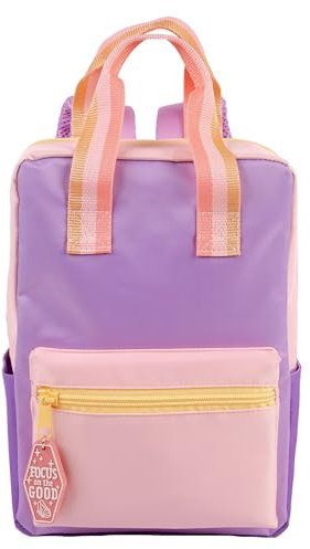 Fashion Angels Mini Square Colorblock Backpack- Lilac/Blush