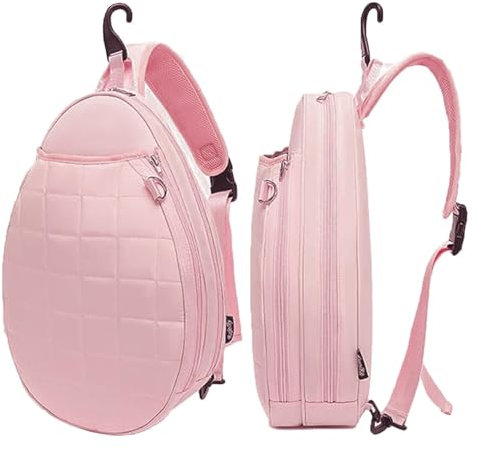 Borsa per racchette da tennis, borse per racchette da tennis da donna | Borsa da trasporto per tennis con manico superiore, porta bottiglia d'acqua e gancio | Borsa a tracolla da tennis resistente all
