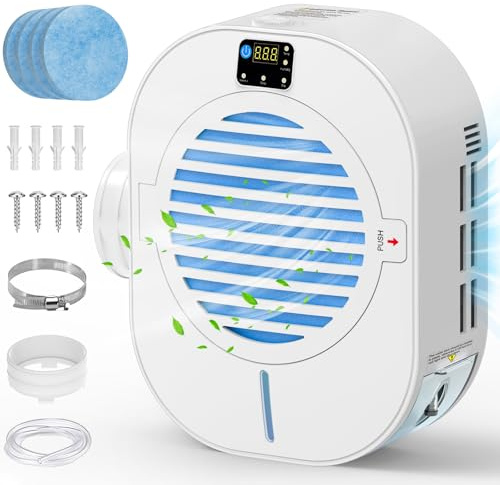 Kiss Core Upgrade 4-in-1 Indoor Dryer Vent Box With Dehumidifier for Protect Furniture, Electric Dryer Kit, Lint Trap, Intelligent Temperature and Humidity Display