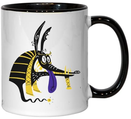 Atspauda Goofy Anubis Ägyptischer Gott Keramik Tee Kaffee Tasse Schwarz