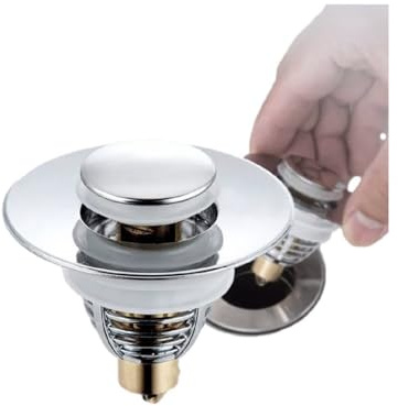 PrzydaSie Universeller klick-Klack-Stecker für Waschbecken Waschbecken, Waschbeckenstöpsel, Stärkere Abdichtung, 62 x 45 mm Stöpsel Waschbecken Glattere Entwässerung, Filterdichtung