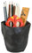 Uoocg Creative Pot à crayons blanc pur Organisateur de maquillage Porte-pinceaux Rangement au bureau (noir)
