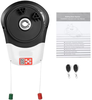 Roll Up Garage Door Opener with 2 Remotes, 110V 800N Motor