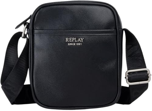 Replay Herren Umhängetasche, Black 0098 (Schwarz), Einheitsgröße