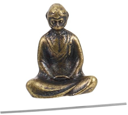 Toyvian Vintage Sun Wukong Figurine Kupfer Dekofigur mit Kunstvoller Verarbeitung Retro Stil für Wohnzimmer Büro Feng Shui Gartendekoration