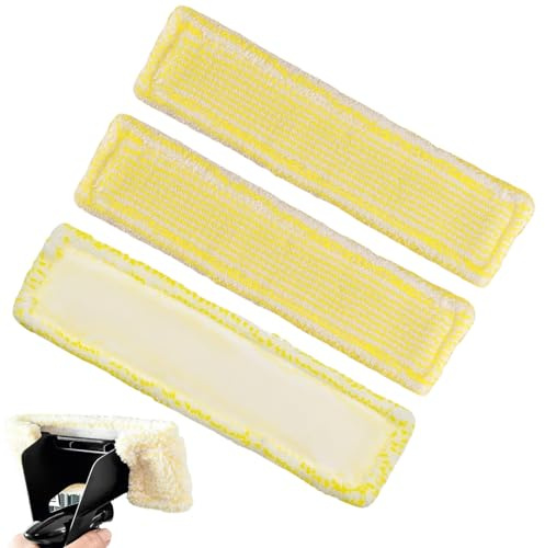 JWJDSAK 3Pcs High Density Microfiber Replacement Pads for Karcher Window Vac WV2 WV5 WV6 Plus | Premium Cleaning Pads Accessories (ONLY Fits Spray Bottle with Velcro Attachment)