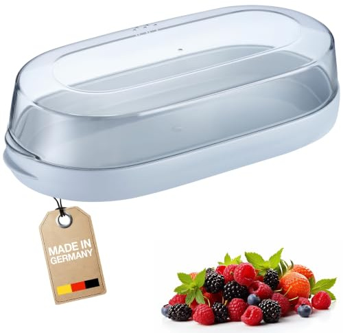 Westmark Frischhaltedose Long – Ideal zur Aufbewahrung und zum Servieren von Käse, Weintrauben und Beeren, spülmaschinengeeignet; Made in Germany – VOLUMEN