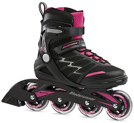 Rollerblade Bladerunner Advantage Pro XT Damen Erwachsene Fitness Inline Skate, Schwarz und Rosa, Inliner Inlineskates, 42