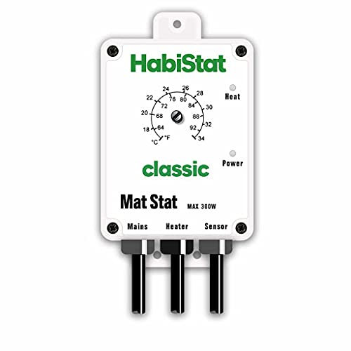 Habistat - Classic On/Off Mat Stat Thermostat - White - 300w - Accurate Dial - Easy to Use - Ideal For Controlling Heat Mats