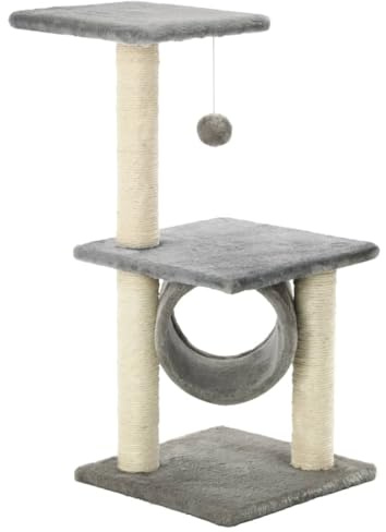 vidaXL Katzen-Kratzbaum Sisal 65 cm Grau