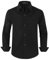 Spring&Gege Chicos Uniforme Escolar Color Sólido Manga Larga Abotonar Camisa para Niño, Negro, 9-10 Años