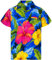 King Kameha Funky Chemise-Hawaienne, Manche-Courte, Big-Flower, Bleu-Clair, XXL