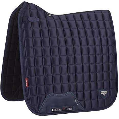 LeMieux Satin Dressage Schabracke, Navy Loire Classic Square, L