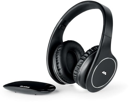 Meliconi - Casque TV HP Easy Digital sans Fil analogique et numérique - 2 entrées: numérique Optique et analogique Jack 3.5mm - Base émettrice Petit Format