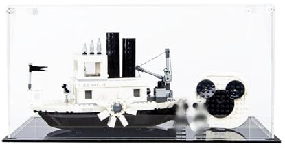 Acryl Vitrine für Lego 21317 Disney Steamboat Willie, Staubdichte Vitrine für Modelle Sammlerstücke (Nur Vitrine),38x20x20 cm