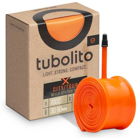 X-Tubo-Schlauch – City/Tour – 700c/28 Zoll – Presta-Ventil, Orange
