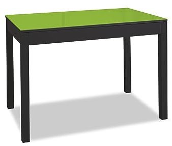 ASTIMESA Mesa de Cocina, Metal, Verde, 100x60cm-extendida 150x60 cms