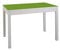 ASTIMESA Mesa de Cocina, Metal, Verde, 100x60cm-extendida 150x60 cms