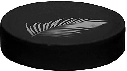 Douceur d'Intérieur 1801302 Seifenschale, Keramik, Schwarz/Silber, 11,1 x 2,4 cm