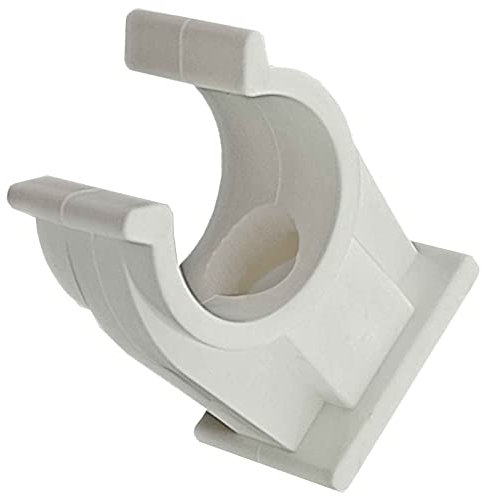 10 Stück Set Rohr Clips Einfach mit Bohrung aus Kunststoff für Rohr Außendurchmesser 35 mm 3,5 cm 10er Pack Halterung Befestigung